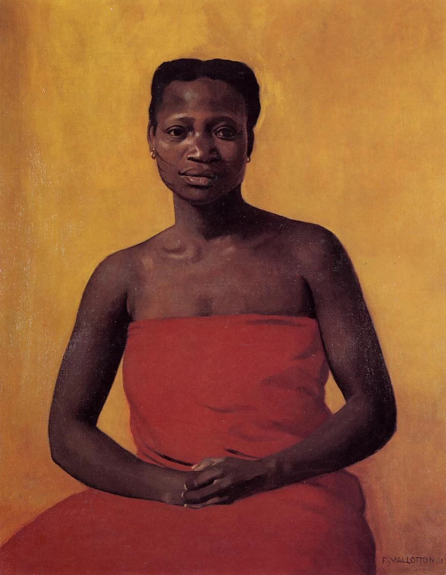 Félix Vallotton - 313, Donna nera seduta, vista frontale